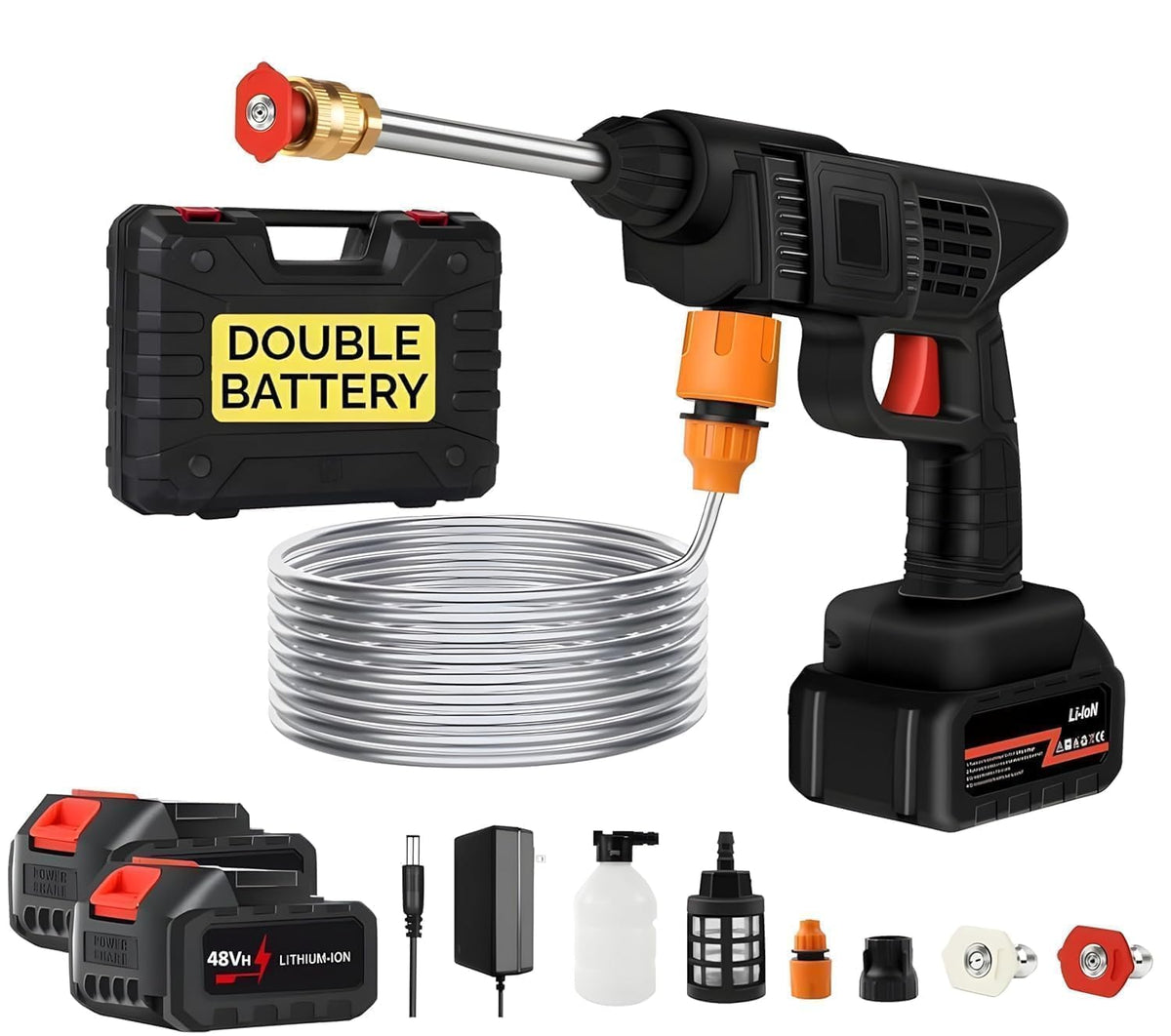 48V Cordless High Pressure Washer Gun