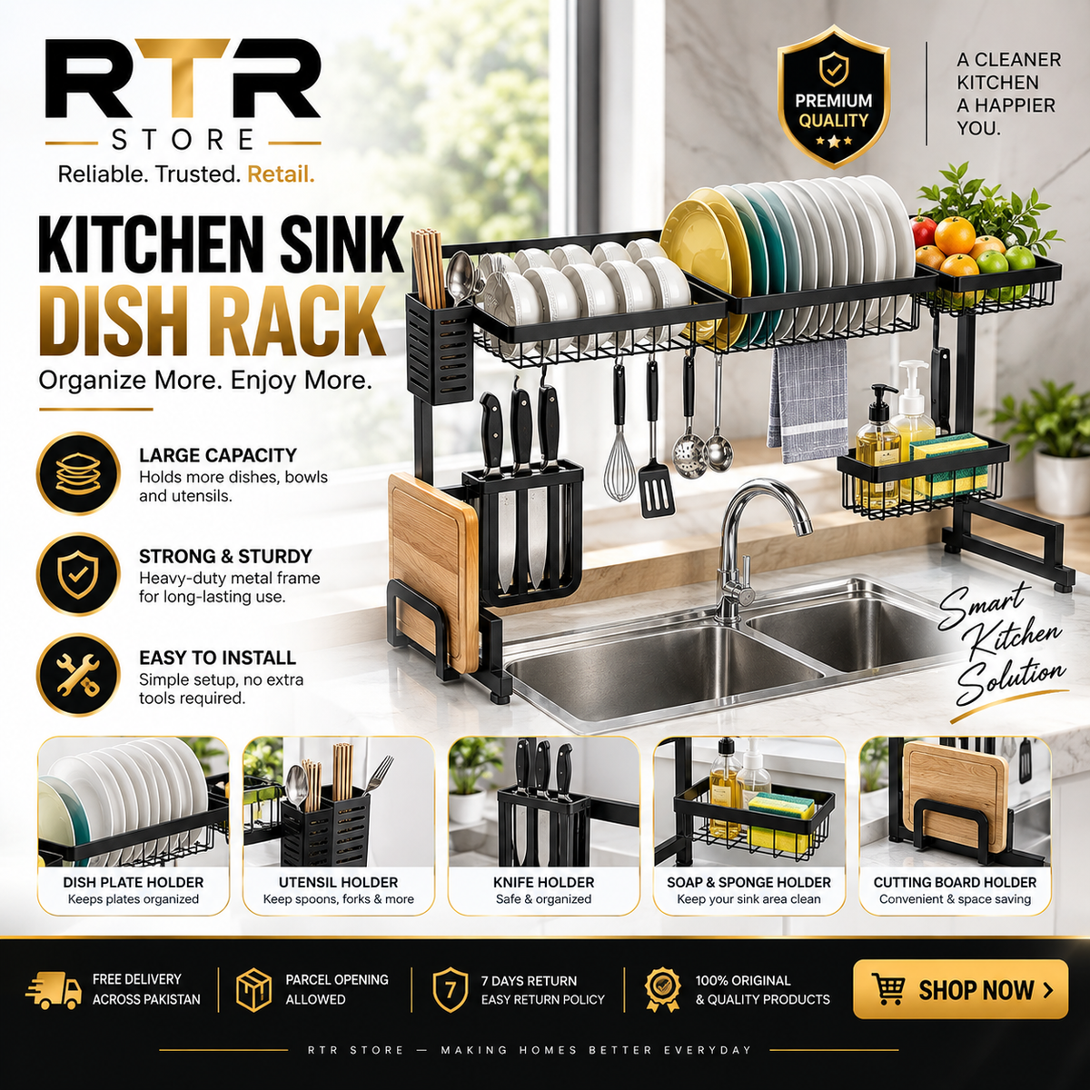 Dish Drying Rack Over Sink Kitchen