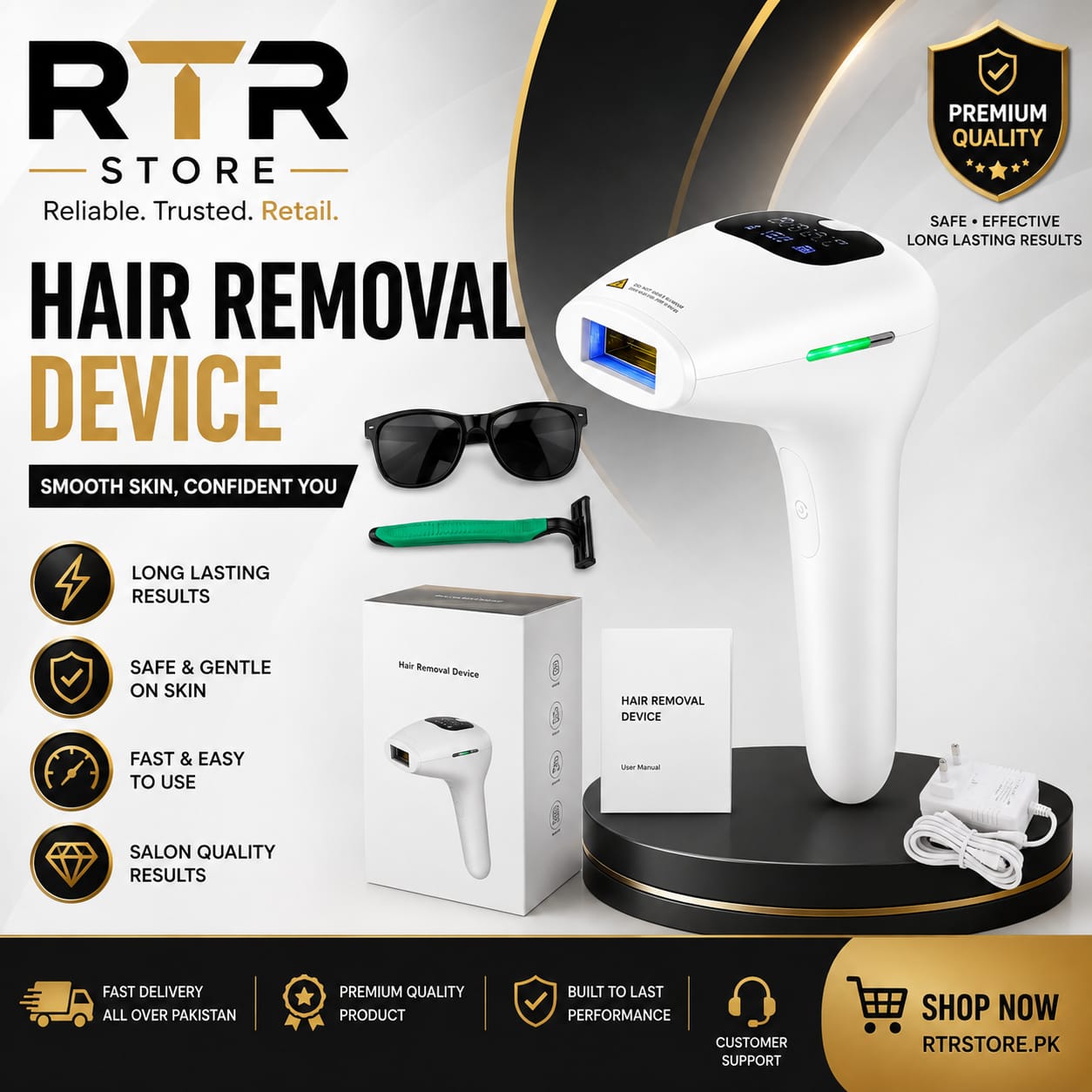 Professional IPL Laser Hair Removal