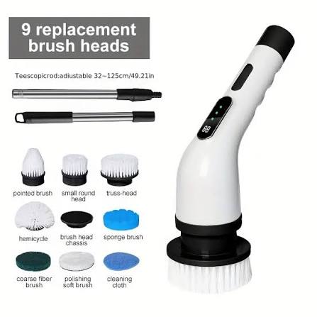 Electric Spin Scrubber &  8 Brush Heads